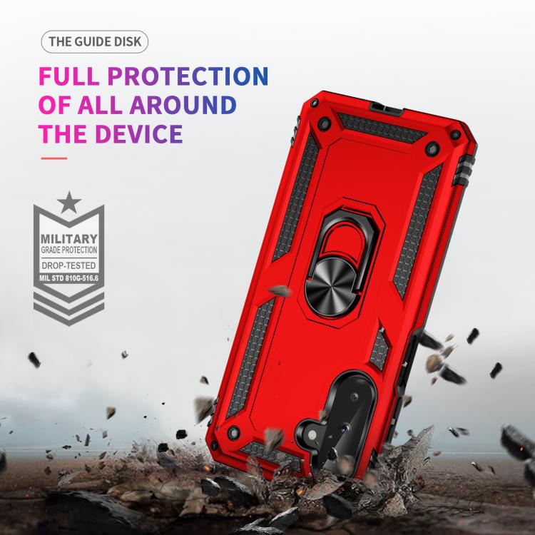 For Samsung Galaxy A26 5G / A17 5G Shockproof TPU + PC Phone Case with Holder(Red) by bashfashion