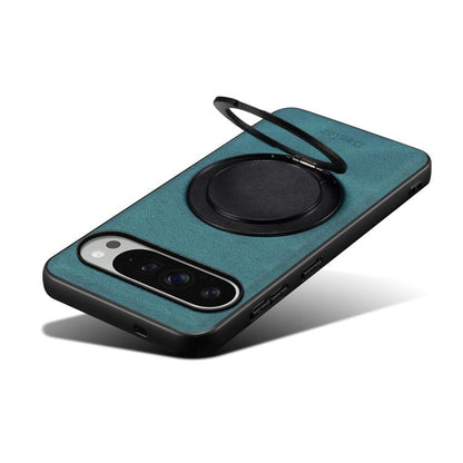 For Google Pixel 9 Pro XL Denior A14 Skin Feel Rotating Holder MagSafe Phone Case(Blue) by Denior