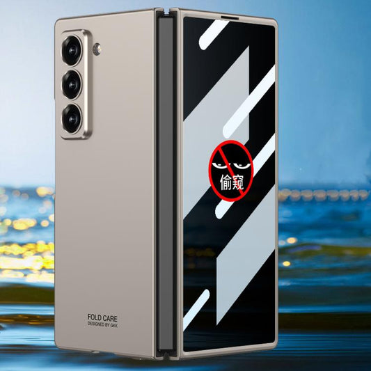 For Samsung Galaxy Z Fold6 Slim GKK Integrated Ultra-thin Privacy Full Coverage Phone Case(Titanium Gray) by GKK