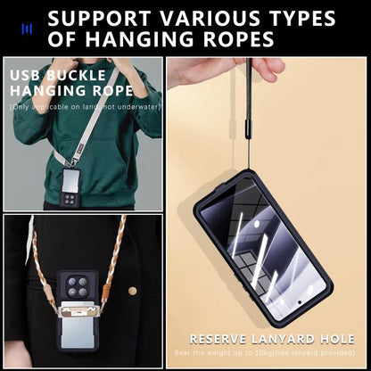 For Redmi Note 14 Pro 5G RedPepper Mars Series IP68 Waterproof Phone Case(Black) by RedPepper