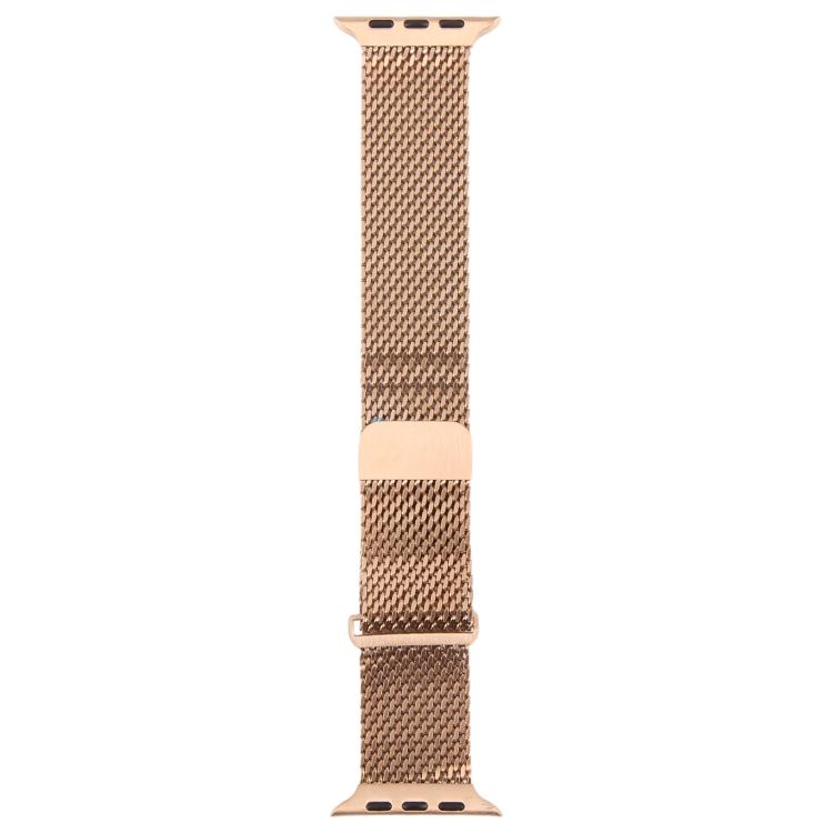 For Apple Watch 42mm / 41mm / 40mm / 38mm Double-section Magnetic Milanese Titanium Watch Band(Rose Gold) by bashfashion