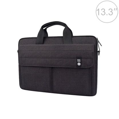 ST08 Handheld Briefcase Carrying Storage Bag without Shoulder Strap for 13.3 inch Laptop(Black) by bashfashion