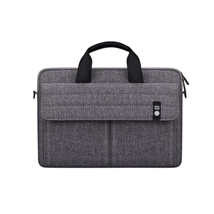 ST08 Handheld Briefcase Carrying Storage Bag without Shoulder Strap for 15.4 inch Laptop(Grey) by bashfashion
