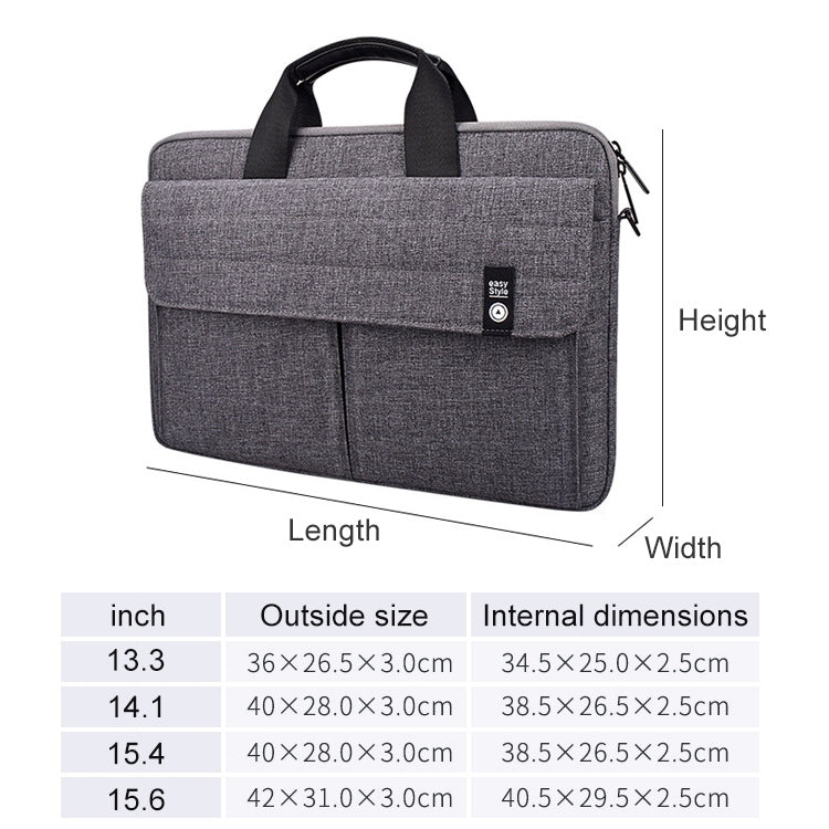 ST08 Handheld Briefcase Carrying Storage Bag with Shoulder Strap for 13.3 inch Laptop(Black) by bashfashion
