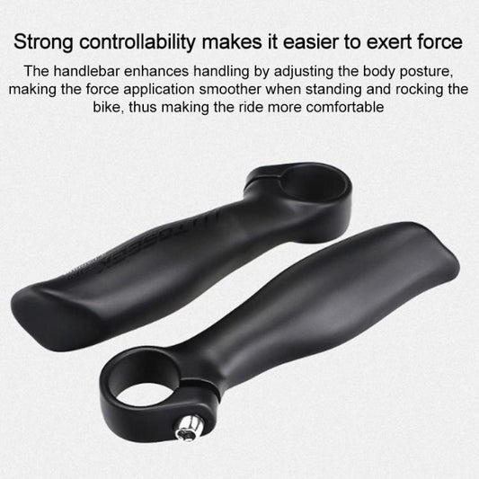 TOSEEK 1Pair Carbon Fiber Mountain Bike Rest Horn Handlebar(Bright Cursor) by TOSEEK