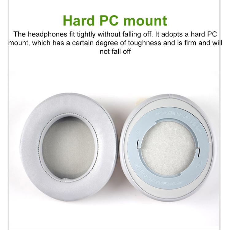 1 Pair Rotating Snap-on Replacement Earpads For Razer Kraken Pro V2, Material:Protein Leather(Grey) by bashfashion