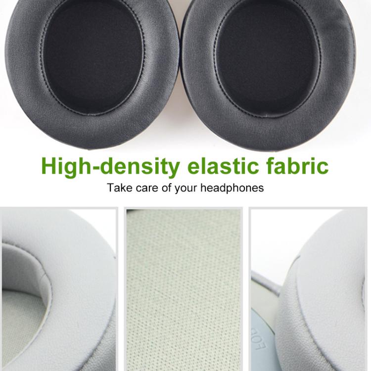 1 Pair Rotating Snap-on Replacement Earpads For Razer Kraken Pro V2, Material:Protein Leather Ice Silk Fabric(Grey) by bashfashion