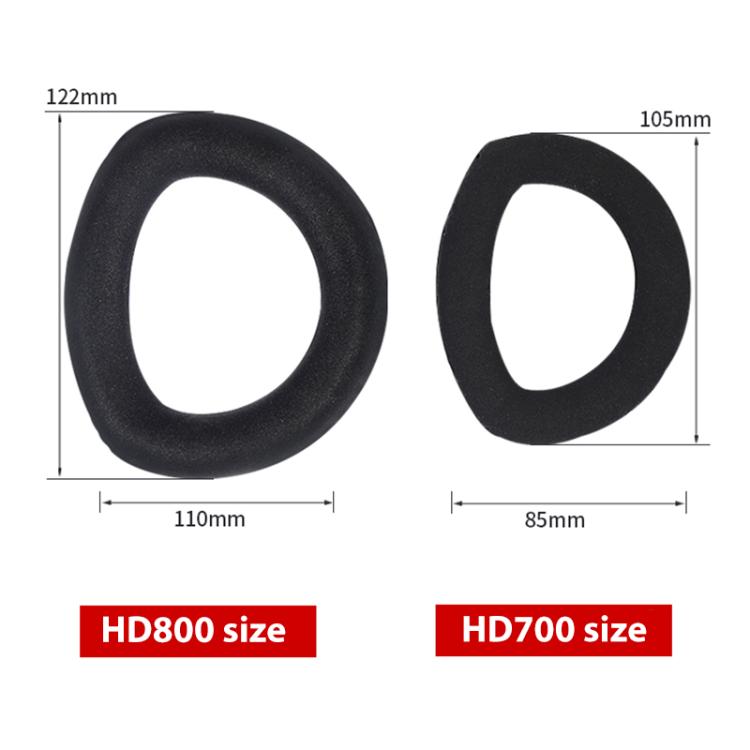 1 Pair Snap-on Replacement Earpads For Sennheiser HD800 / HD800S, Material:Flannel Stitching(Black) by bashfashion