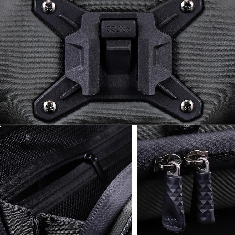 WILD MAN GD7X Mountain Bicycle EVA Hard Shell Handlebar Bag Quick Release Bracket(Black) by WILD MAN