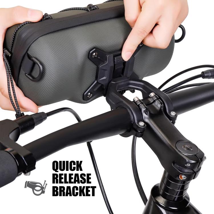 WILD MAN GD7X Mountain Bicycle EVA Hard Shell Handlebar Bag Quick Release Bracket(Black) by WILD MAN