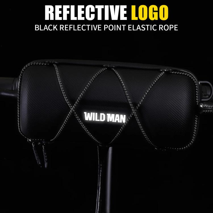WILD MAN GD7X Mountain Bicycle EVA Hard Shell Handlebar Bag Quick Release Bracket(Black) by WILD MAN