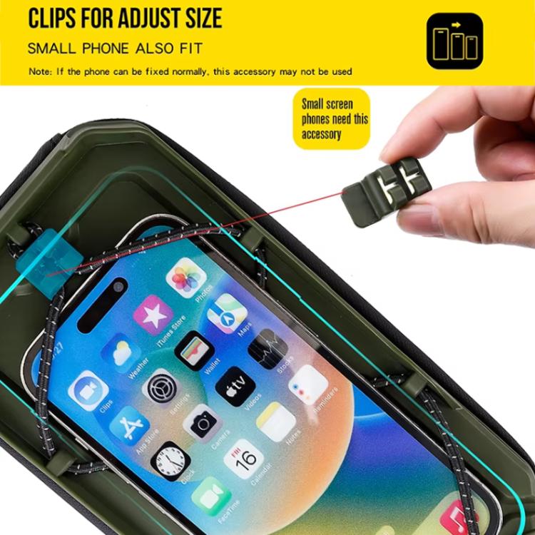 WILD MAN GX330 Mountain Bicycle Mobile Phone Holder EVA Hard Shell Handlebar Bag(Army Green) by WILD MAN