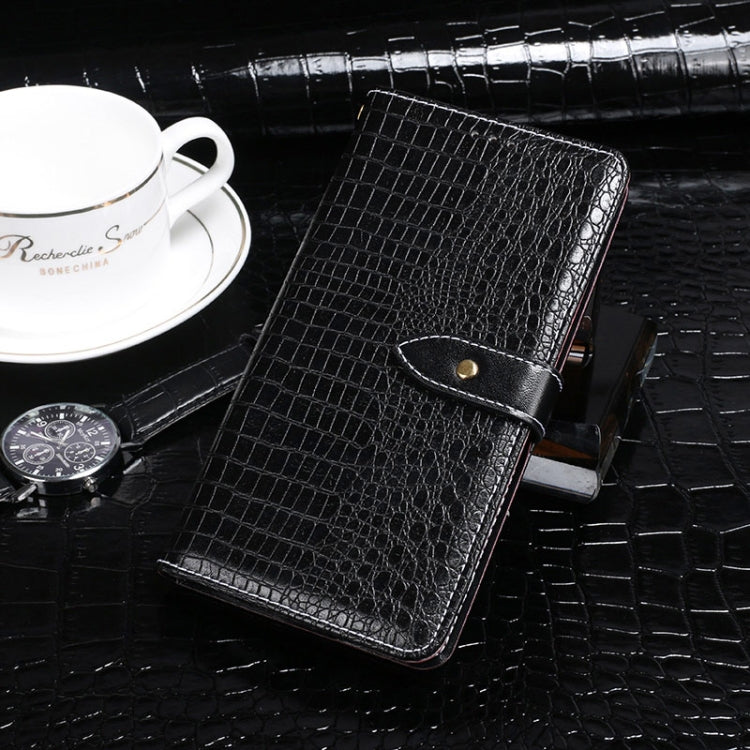 For Wiko Y61 idewei Crocodile Texture Horizontal Flip Leather Case with Holder & Card Slots & Wallet(Black) by idewei