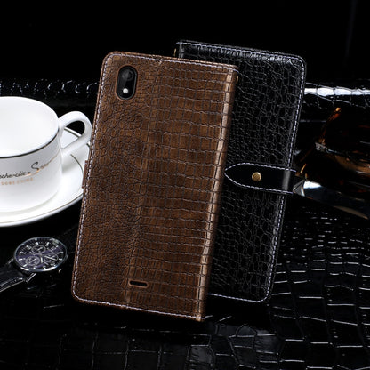 For Wiko Y61 idewei Crocodile Texture Horizontal Flip Leather Case with Holder & Card Slots & Wallet(Black) by idewei