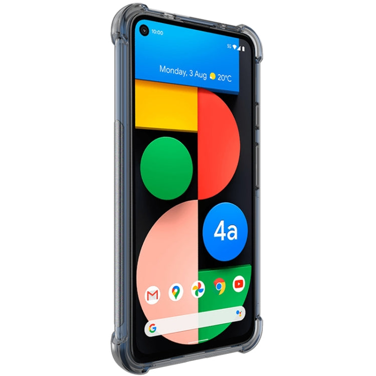 For Google Pixel 4a 5G IMAK All Coverage Shockproof Airbag TPU Case(Transparent Black) by imak