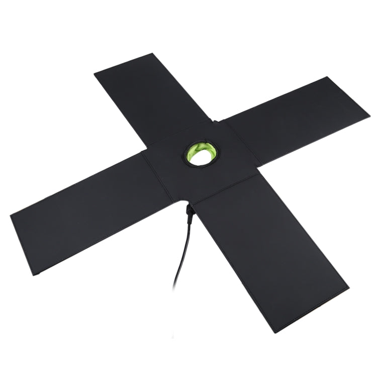 HAWEEL 28W Foldable Umbrella Top Solar Panel Charger with 5V 3A Max Dual USB Ports, Support QC3.0 / FCP / SCP/ AFC / SFCP Protocol(Black) by HAWEEL