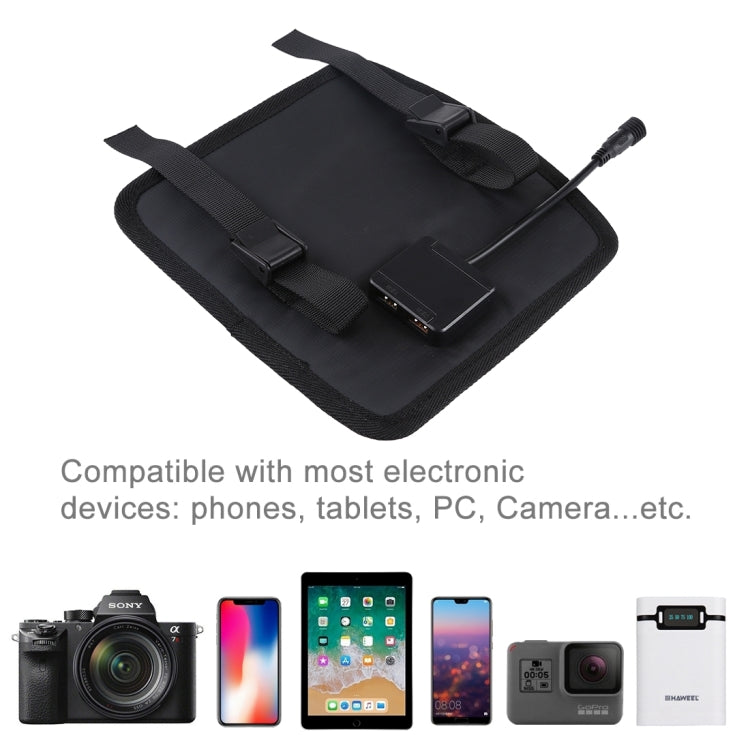 HAWEEL 28W Foldable Umbrella Top Solar Panel Charger with 5V 3A Max Dual USB Ports, Support QC3.0 / FCP / SCP/ AFC / SFCP Protocol(Black) by HAWEEL