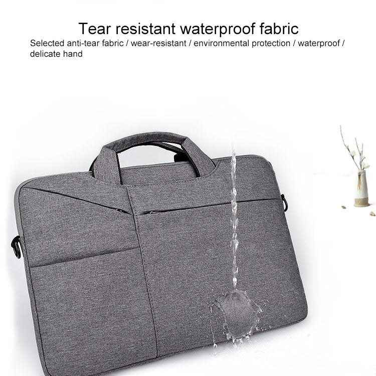 ST02S Waterproof Tear Resistance Hidden Portable Strap One-shoulder Handbag for 13.3 inch Laptops, with Suitcase Belt(Dark Gray) by bashfashion