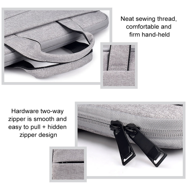 ST03S 15.6 inch Double Side Pockets Wearable Oxford Cloth Soft Handle Portable Laptop Tablet Bag(Deep Space Gray) by bashfashion