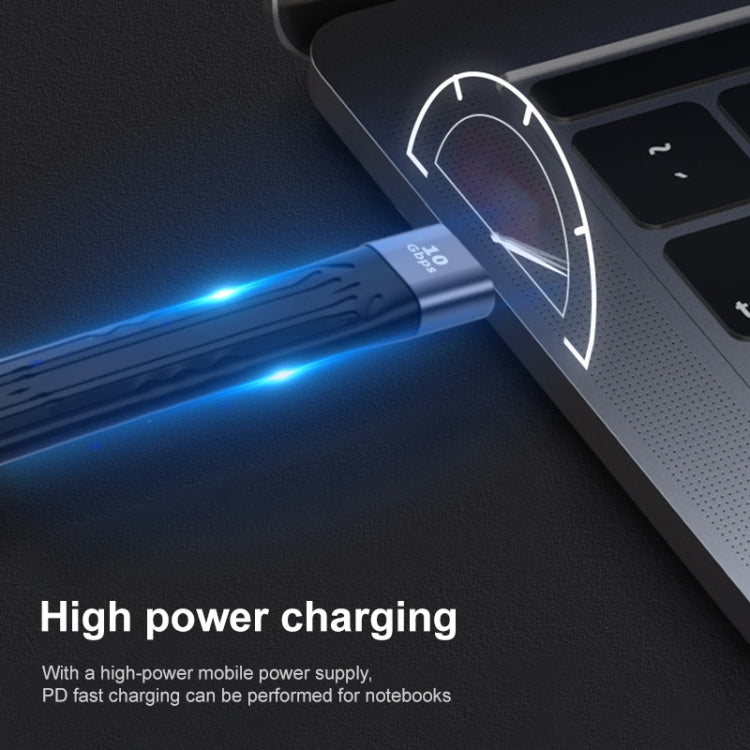 10Gbps USB Male to USB Male Soft Flat Sync Data Fast Charging Cable by bashfashion