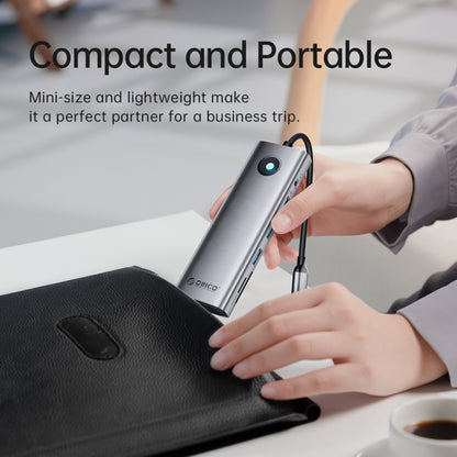 ORICO PW11-9P Type-C / USB-C 8-in-1 5Gbps Multifunction Docking Station(Dark Gray) by ORICO