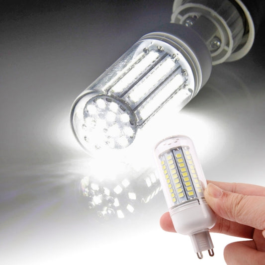 G9 8.0W Corn Light Lamp Bulb, 102 LED SMD 2835, White Light, AC 220V with Transparent Cover by bashfashion
