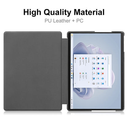 For Microsoft Surface Pro 9 / 10 / 11 JUNSUNMAY Custer Painted Stand Leather Tablet Case(Retro Tower) by JUNSUNMAY