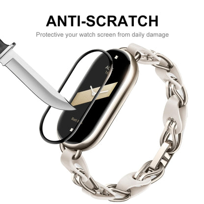 For Xiaomi Mi Band 8 ENKAY Hat-Prince 2 in 1 Set Full Coverage Screen Protector + Nylon Loop Watch Band(Orange) by ENKAY