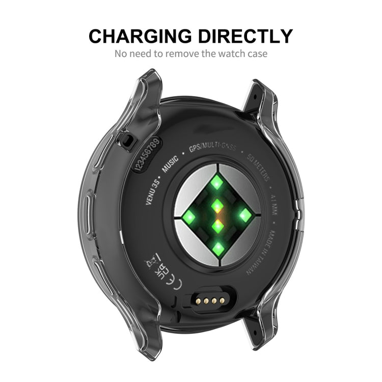 For Garmin Venu 3S ENKAY Hat-Prince Full Coverage Transparent TPU Watch Case with Screen Protection by ENKAY