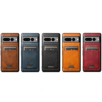 For Google Pixel 7 Suteni H15 Oil Eax Leather Detachable Wallet Back Phone Case(Red) by Suteni