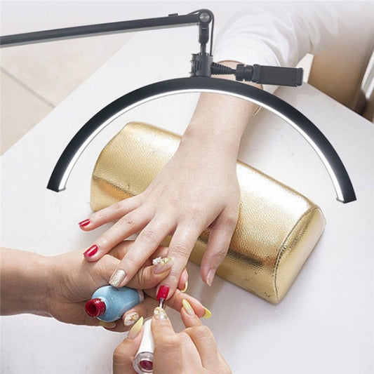 M50X For Lash Artists 20 inch LED Half Moon Light with Pulley Bracket Nail Skin Beauty Lamp(US Plug) by bashfashion