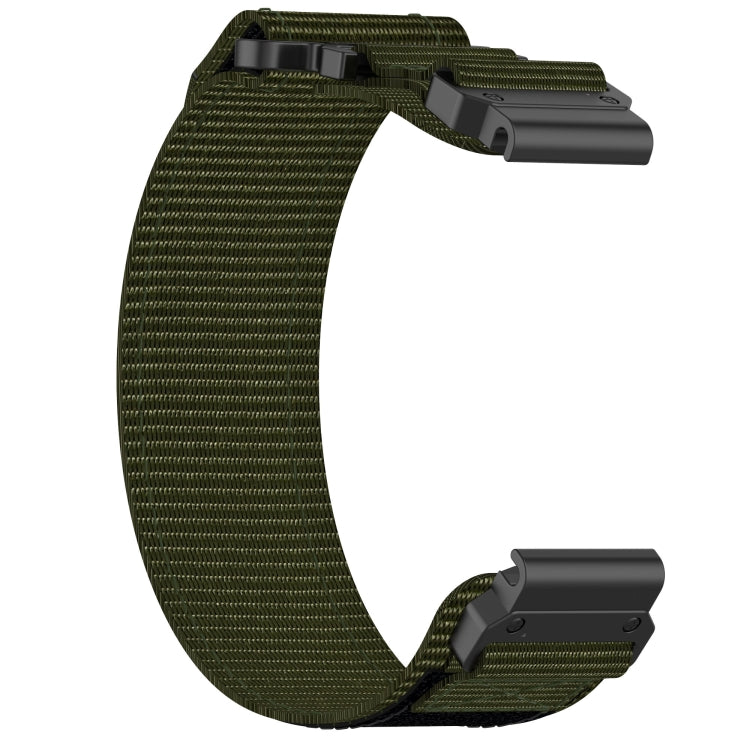 For Garmin Quatix 7 22mm Nylon Hook And Loop Fastener Watch Band(Army Green) by bashfashion