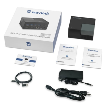 WAVLINK UG76PD2 3.5mm Audio, Gigabit Network Port Dual HD Universal Docking Station(AU Plug) by WAVLINK