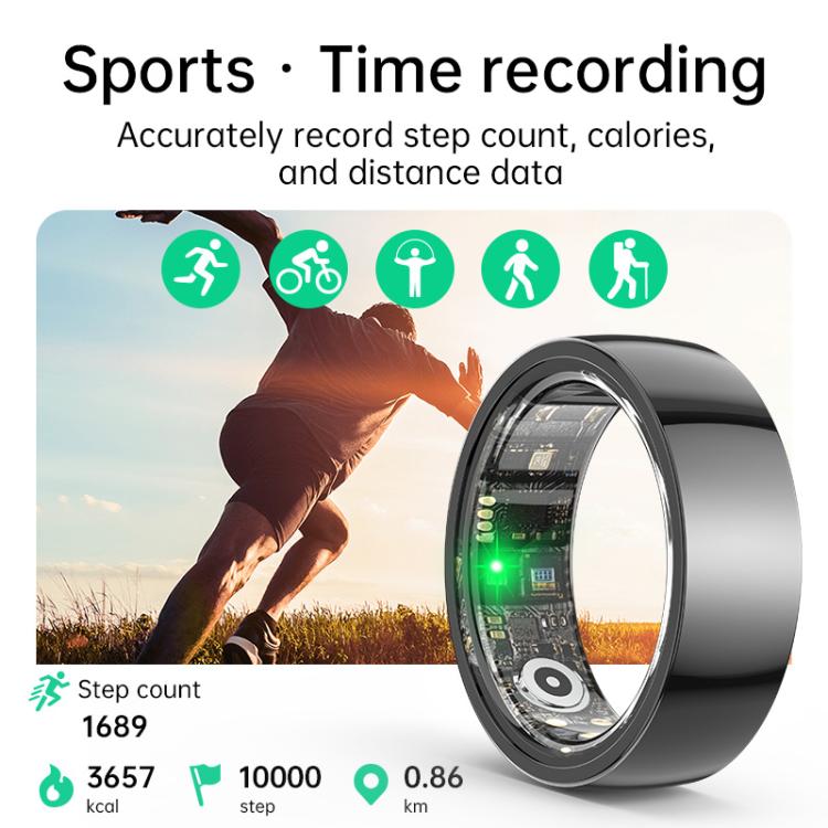 R1000 SIZE 7 Smart Ring, Support Heart Rate / Blood Oxygen / Sleep / Multiple Sports Modes(White) by bashfashion