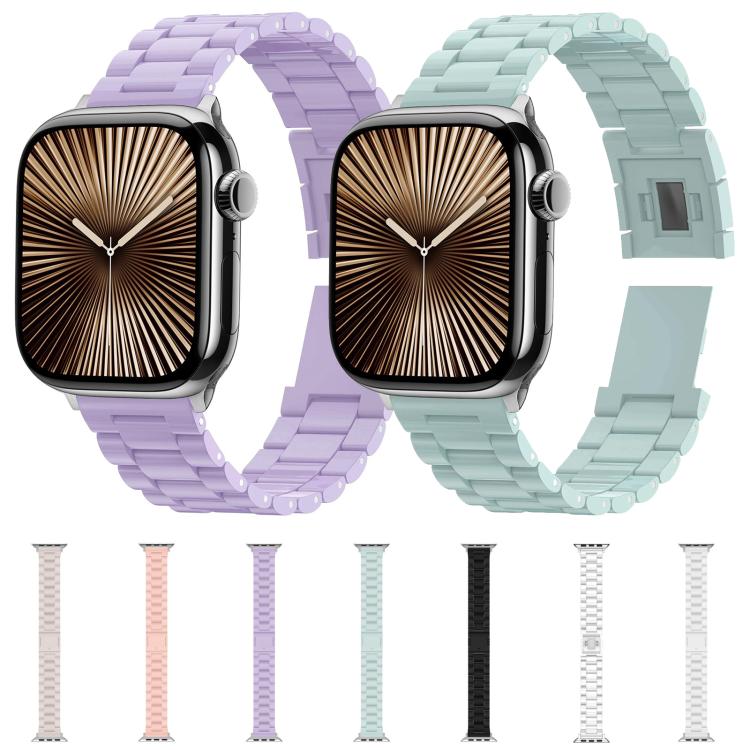 For Apple Watch 46mm / 49mm / 45mm / 44mm Candy Three-bead Magnetic Buckle PC Watch Band(Starlight Color) by bashfashion