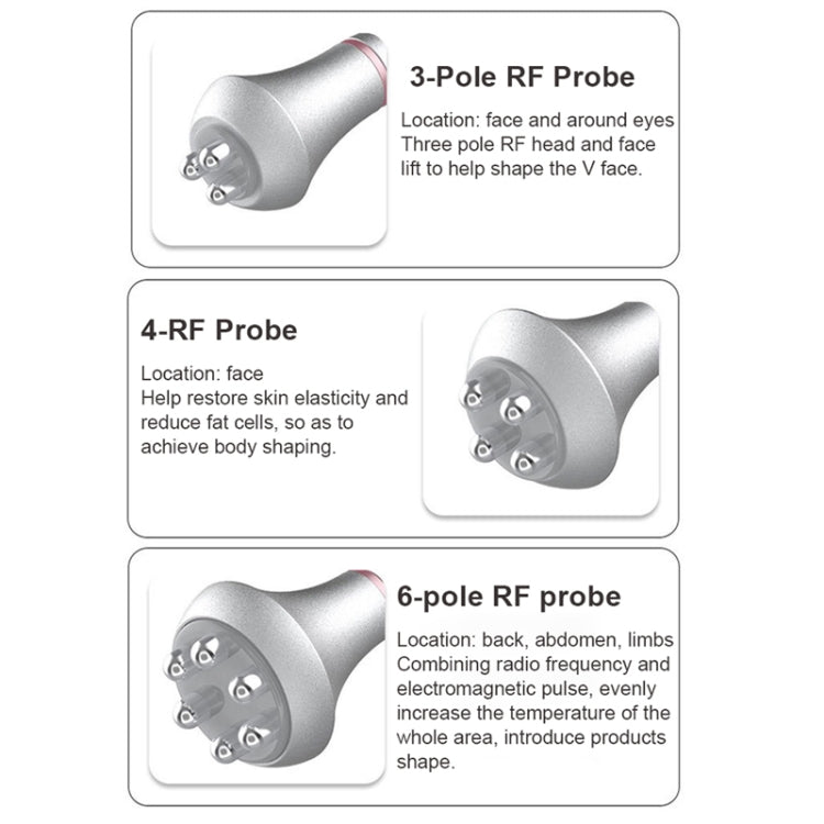 6 In 1 80K Ultrasonic Cavitation Vacuum Radio Frequency Lipo Laser Slimming Machine US Plug(Silver Edge) by bashfashion