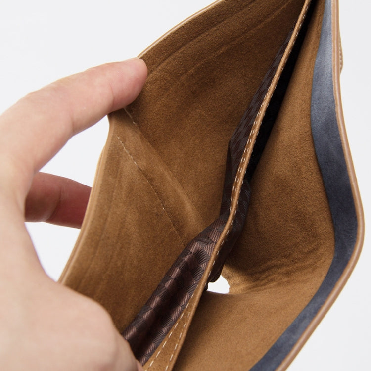 Baellerry BLR1152 Men Short Wallet Vintage Frosted Two Fold Wallet(Coffee Horizontal) by Baellerry