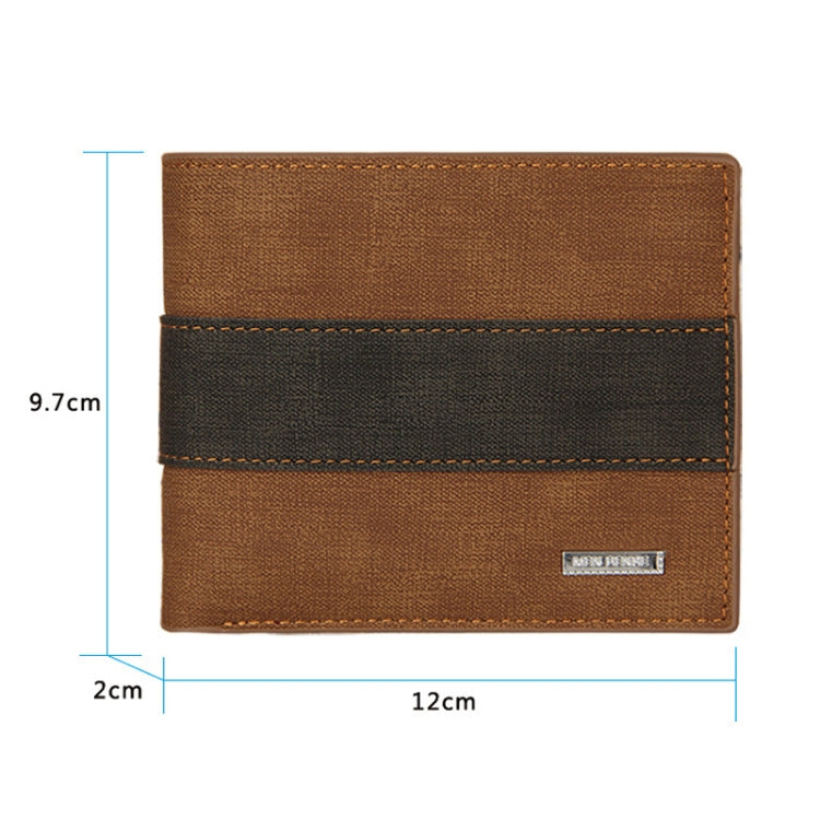 MenBense Large Capacity Short Multi-Card Matte Wallet(Dark Brown) by MenBense