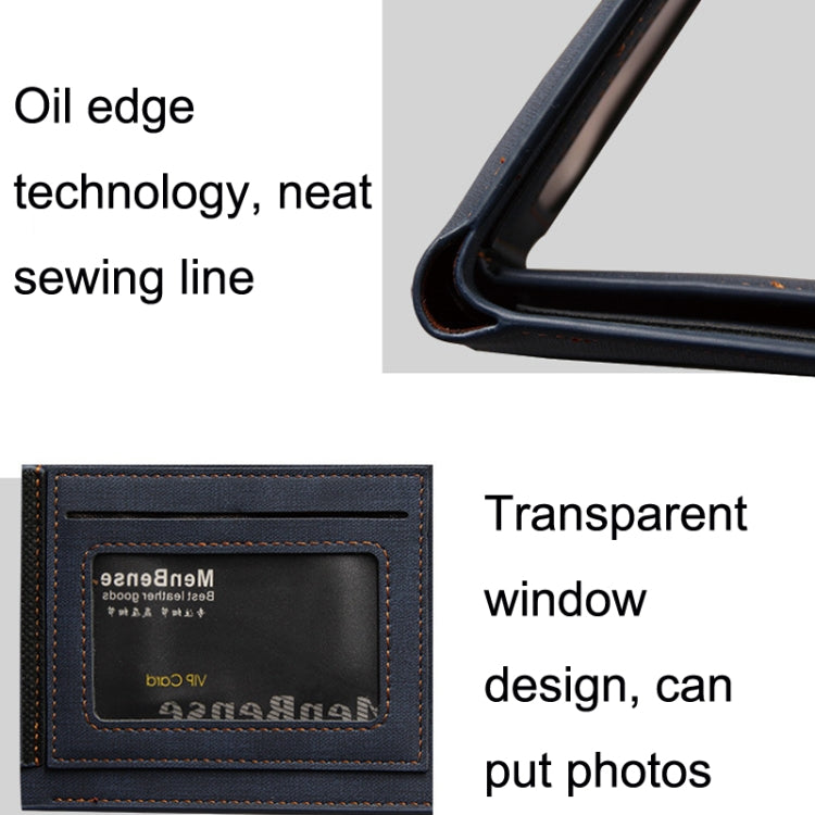 MenBense Large Capacity Short Multi-Card Matte Wallet(Dark Brown) by MenBense