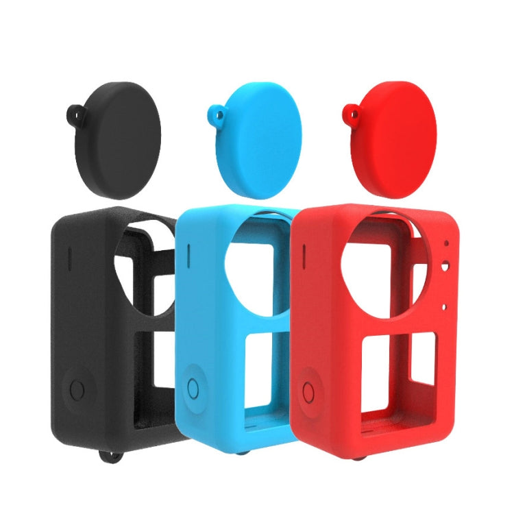 For DJI Osmo Action 3 Silicone Protective Case Lens Cap(Red) by bashfashion