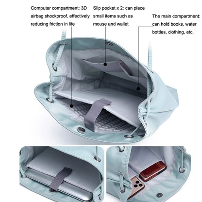 For Apple Macbook Shoulder / Handheld / Messenger Computer Bag, Size: Medium(Lake Blue) by bashfashion