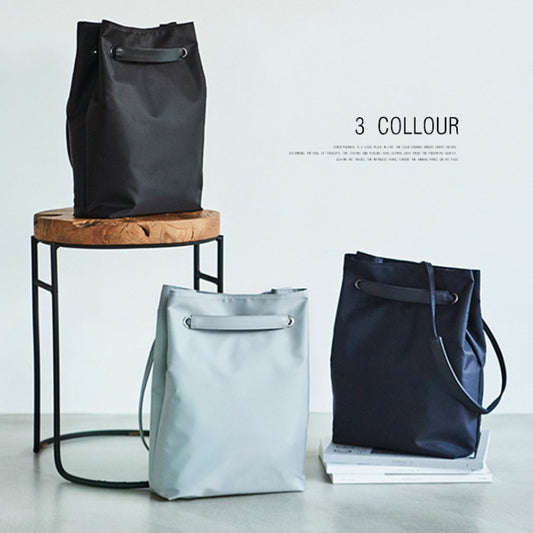 For Apple Macbook Shoulder / Handheld / Messenger Computer Bag, Size: Large(Navy+Black PU Power Bag) by bashfashion