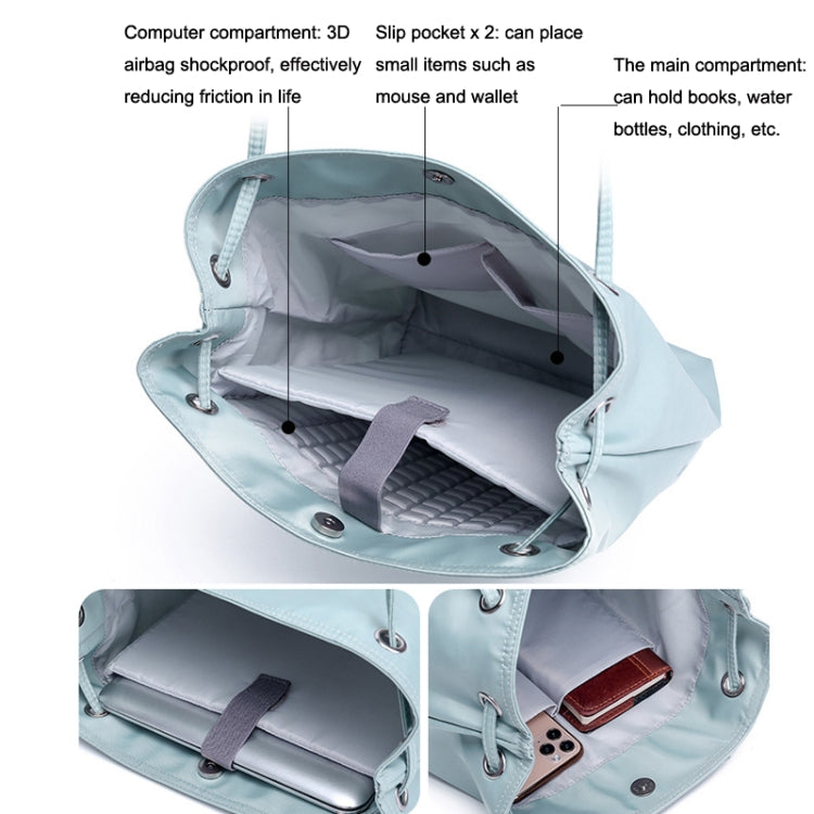 For Apple Macbook Shoulder / Handheld / Messenger Computer Bag, Size: Large(Lake Blue+Gray Mouse Pad) by bashfashion