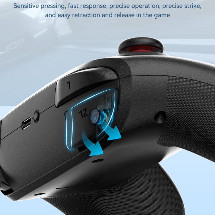 Wireless Bluetooth Gamepad With Wakeup Vibration Body Gamepad For Switch / Android / Apple / PC(Black) by bashfashion