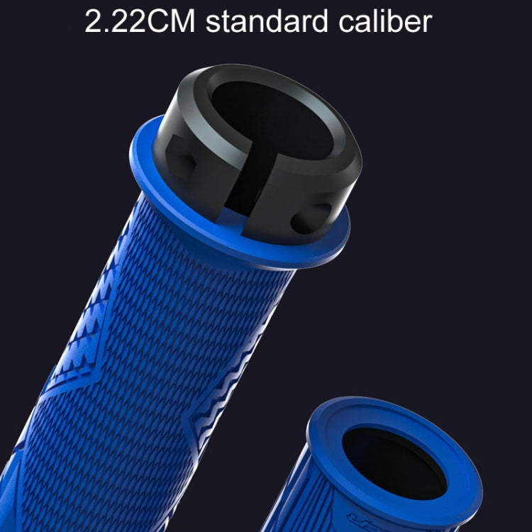 ENLEE 1pair Silicone Bicycle Covers Lockable Cycling Grips With Handlebar Blocking(Blue) by ENLEE