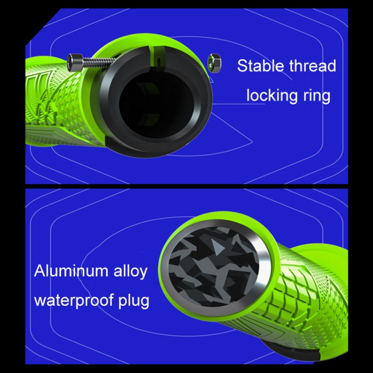 ENLEE 1pair Silicone Bicycle Covers Lockable Cycling Grips With Handlebar Blocking(Black) by ENLEE