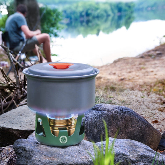 CSTUR Y2218 Outdoor Ultralight Aluminum Stove Camping Fishing Portable Liquid Alcohol Stoves(Bronze) by CSTUR