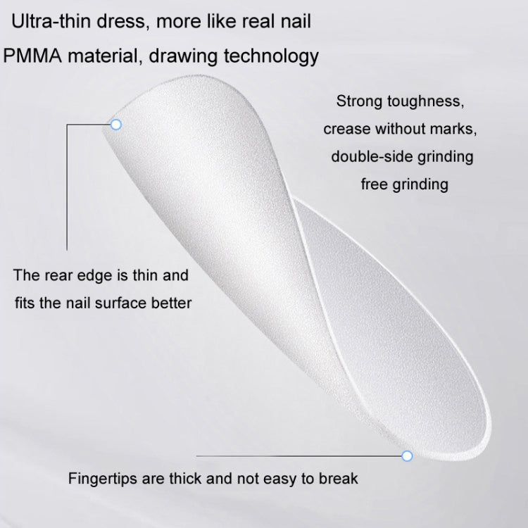 10pairs Of 100pcs/Box Frosted False Nails Artificial Tip, Shape: Ultra-short Ladder XS by bashfashion