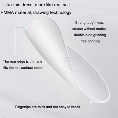 10pairs Of 100pcs/Box Frosted False Nails Artificial Tip, Shape: Ultra-short Ladder XS by bashfashion