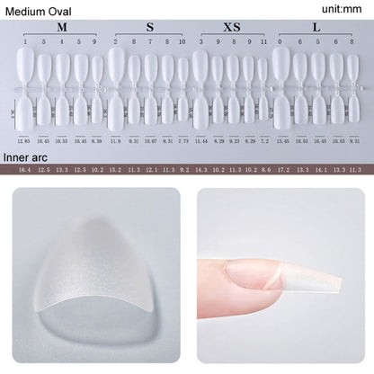 10pairs Of 100pcs/Box Frosted False Nails Artificial Tip, Shape: Ultra-short Ladder XS by bashfashion